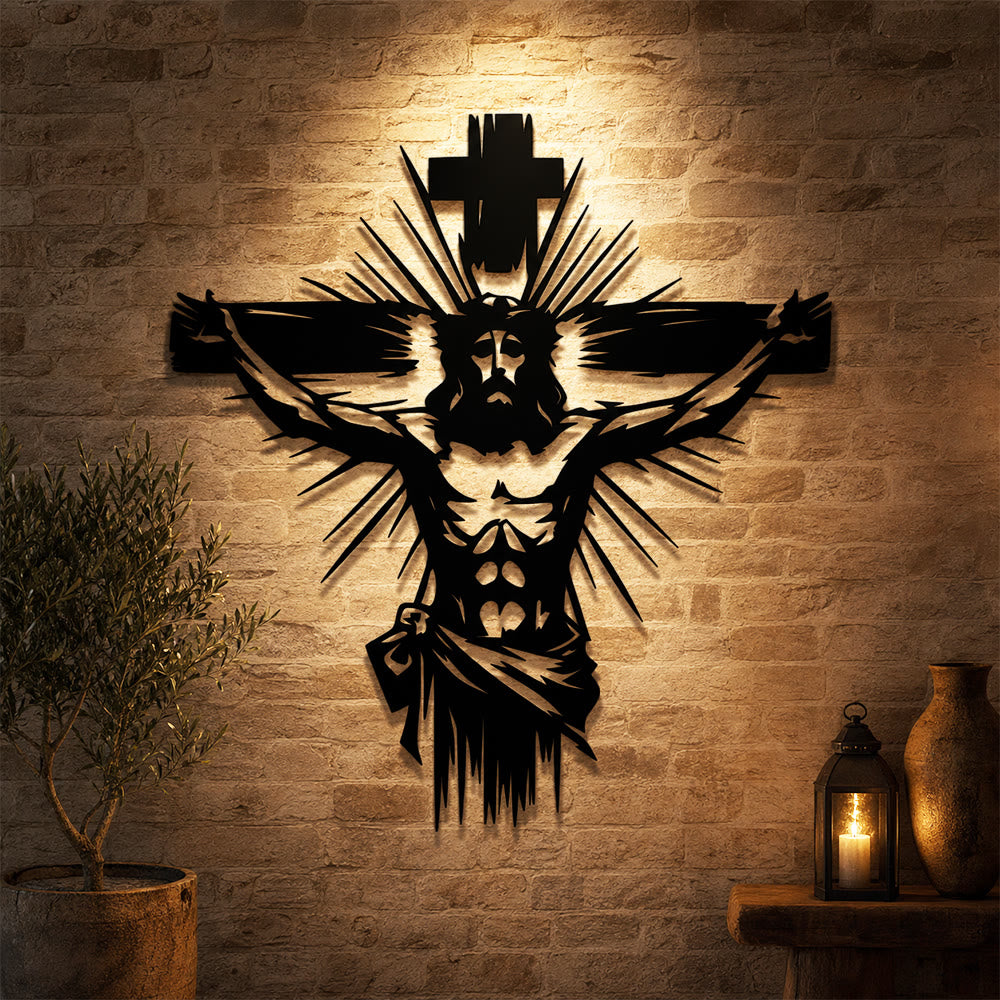 Christianartworkshop Jesus Crucifixion Metal Wall Decor: Bold Statement of Redemption - image 0