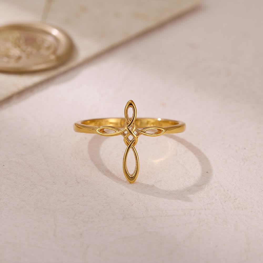 Christianartworkshop Celtic Knot Cross Devotional Ring: Emblem of Eternal Faith & Divine Connection - image 5