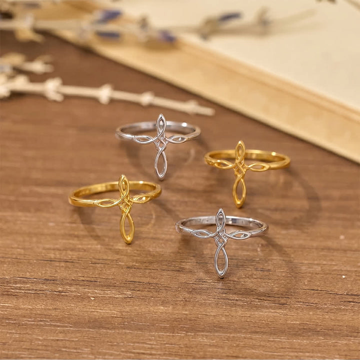 Christianartworkshop Celtic Knot Cross Devotional Ring: Emblem of Eternal Faith & Divine Connection - image 2