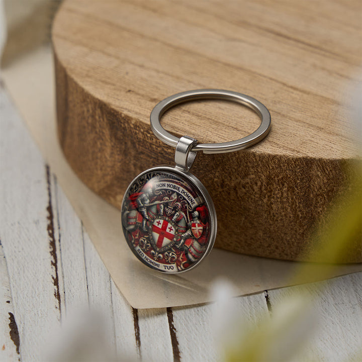 Christianartworkshop Spiritual Companion Knights Templar Keychain: Faith-Filled Token of Chivalric Grace - image 1