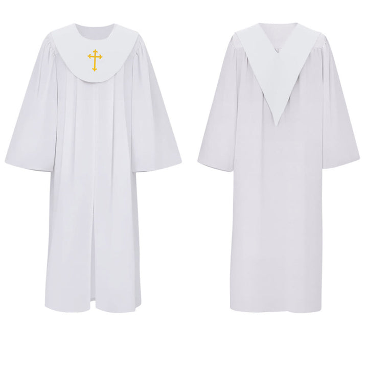 Christianartworkshop Divine Clergy Robe for Religious Services - Cross Accent Yoke - image 3