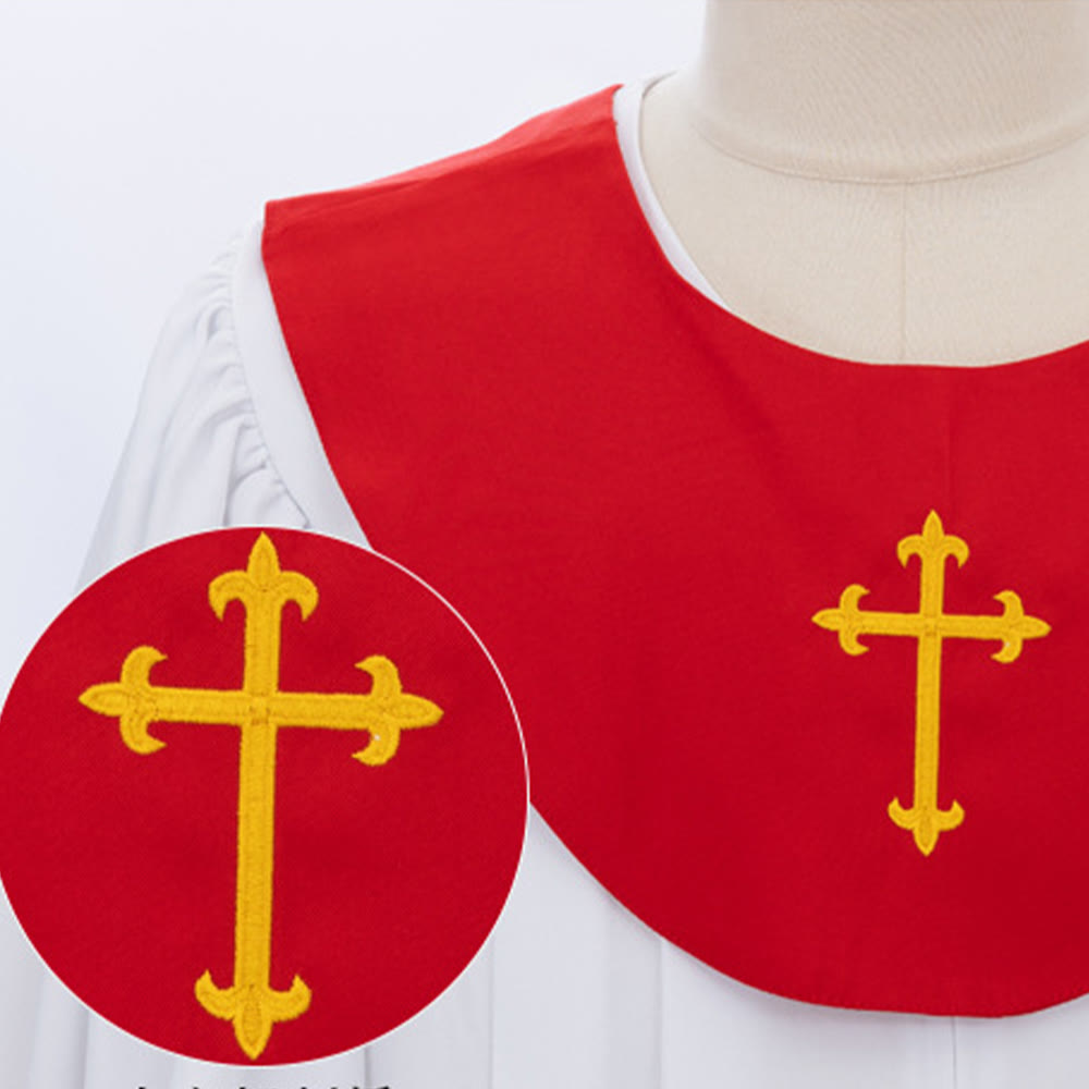 Christianartworkshop Divine Clergy Robe for Religious Services - Cross Accent Yoke - image 8
