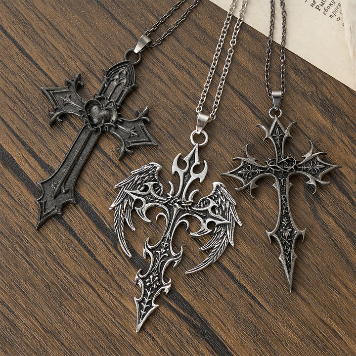 Christianartworkshop Crown of Thorns Gothic Cross Pendant Necklace: Emblem of Christ's Sacrifice & Redemption - image 2