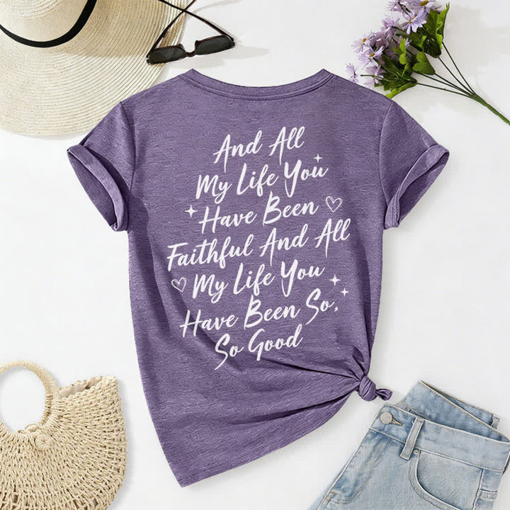 Christianartworkshop Women's I Will Sing Of The Goodness Of God Casual V-neck T-shirt - image 61