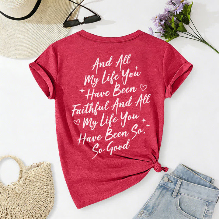 Christianartworkshop Women's I Will Sing Of The Goodness Of God Casual V-neck T-shirt - image 51