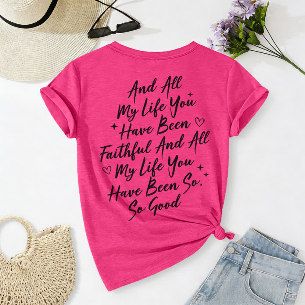 Christianartworkshop Women's I Will Sing Of The Goodness Of God Casual V-neck T-shirt - image 56