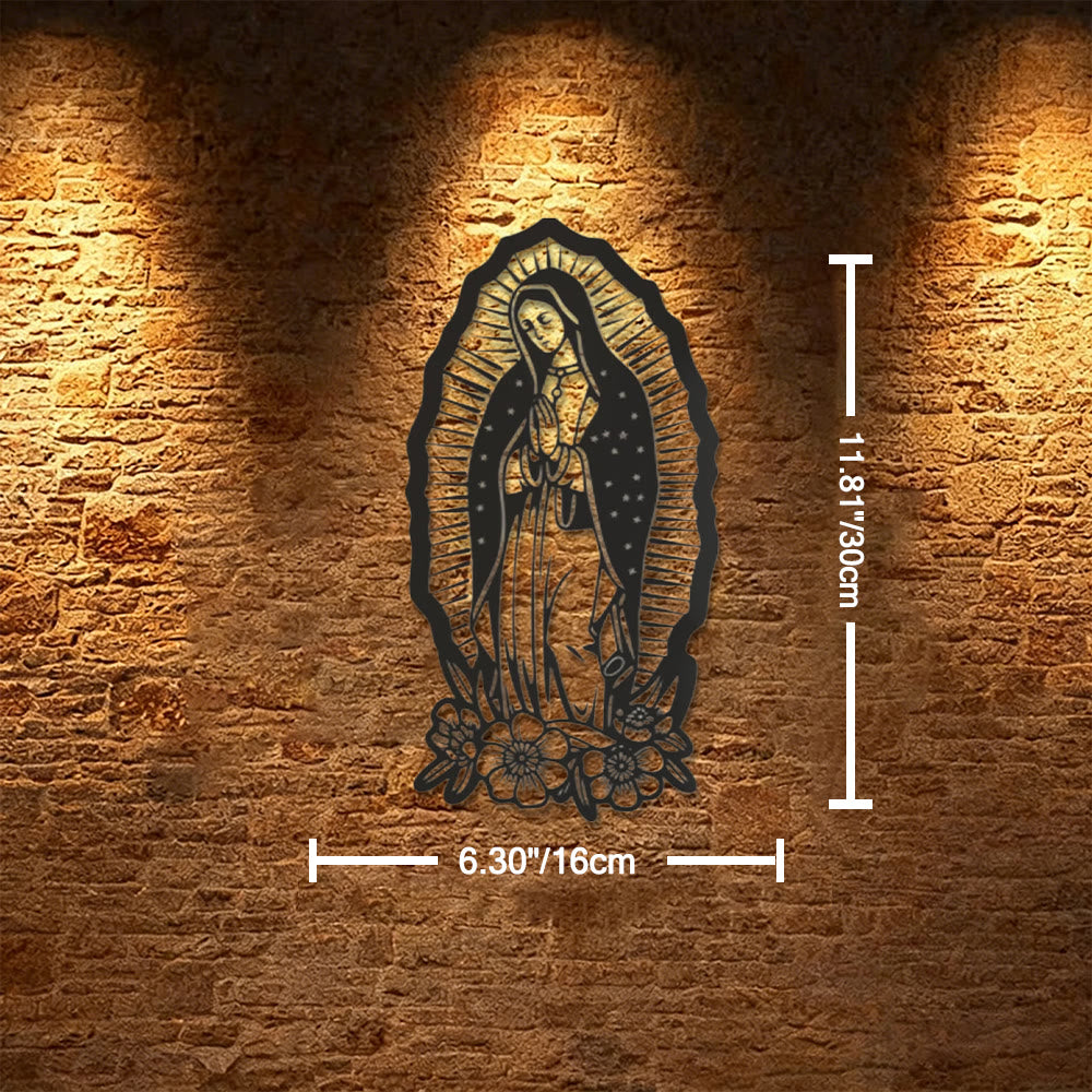 Christianartworkshop Our Lady of Guadalupe Metal Wall Decor: A Symbol of Faith and Divine Grace - 6.30"*11.81''*0.04''/16cm*30cm*0.1cm - image 4