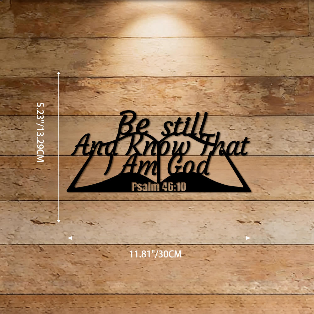 Christianartworkshop Be Still And Know That I Am God Nature-Inspired Scripture Metal Wall Decor - 5.23"*11.81''*0.04''/13.29cm*30cm*0.1cm - image 7