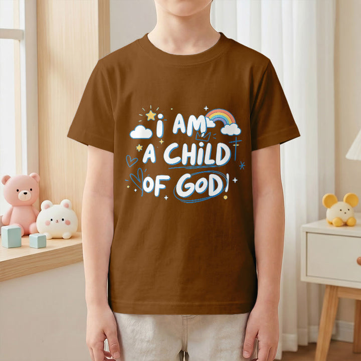 Christianartworkshop Whimsical Cloud & Cross Kids T-Shirt with I Am a Child of God - image 17