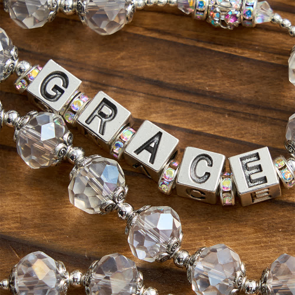 Christianartworkshop Sparkling White St. Benedict Forever Faith Rosary with Custom Name Letters - image 8