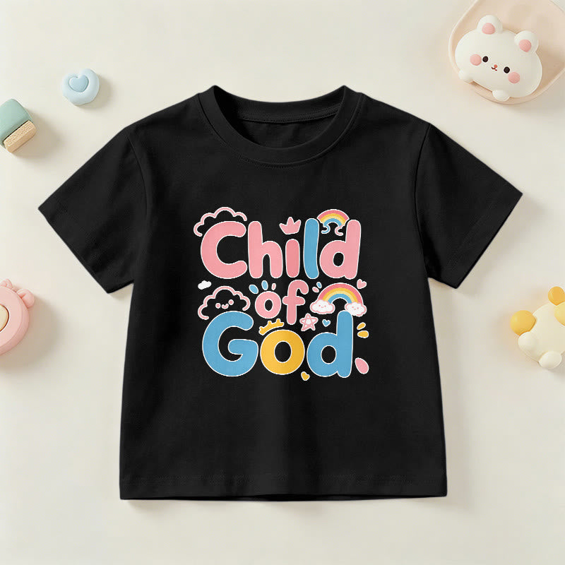 Christianartworkshop Uplifting Child of God Rainbow Accent Kids T-Shirt - Black - US/UK/AU 14, EU170 - image 24