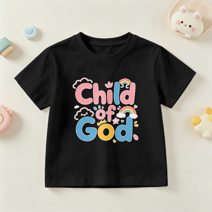 Christianartworkshop Uplifting Child of God Rainbow Accent Kids T-Shirt - Black - US/UK/AU 14, EU170 - image 24