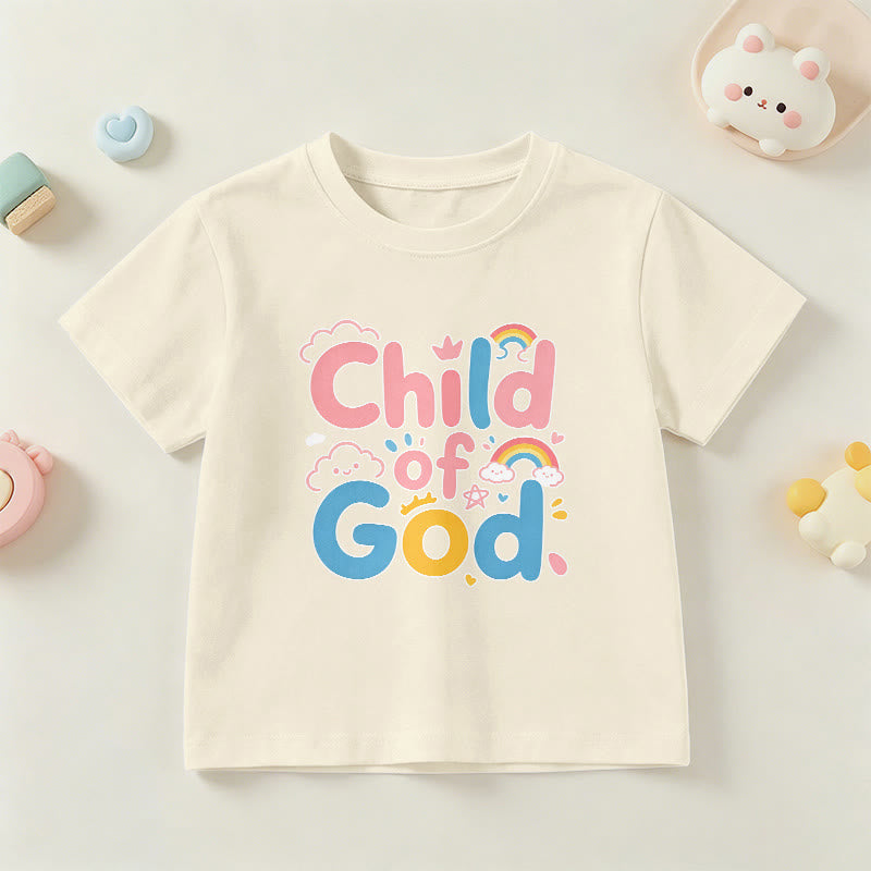 Christianartworkshop Uplifting Child of God Rainbow Accent Kids T-Shirt - Beige - US/UK/AU 14, EU170 - image 21