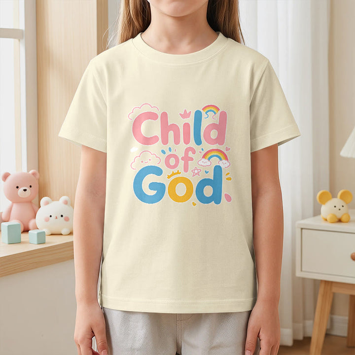 Christianartworkshop Uplifting Child of God Rainbow Accent Kids T-Shirt - image 23