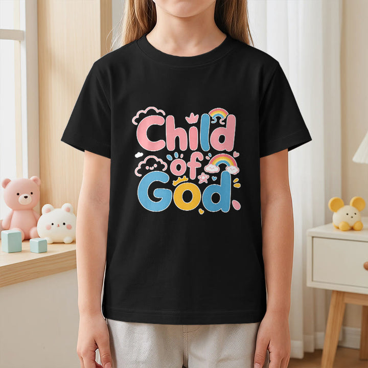 Christianartworkshop Uplifting Child of God Rainbow Accent Kids T-Shirt - image 26