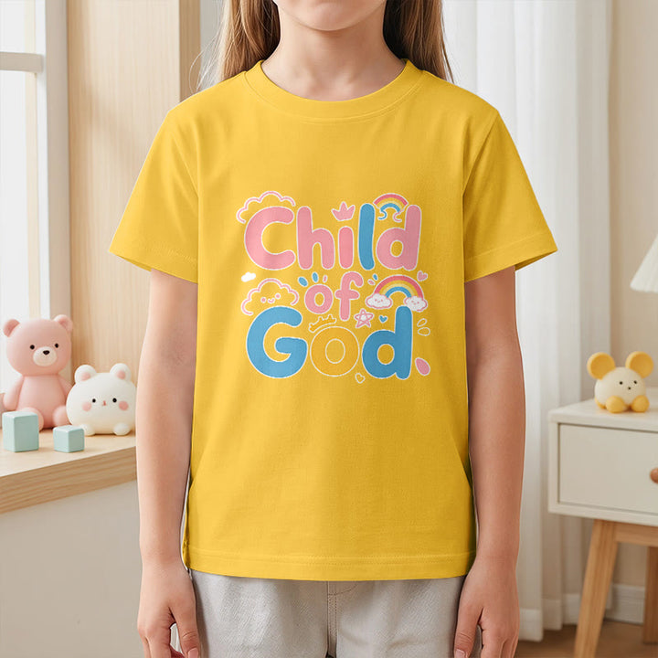 Christianartworkshop Uplifting Child of God Rainbow Accent Kids T-Shirt - image 29