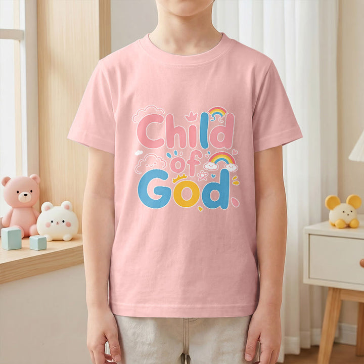 Christianartworkshop Uplifting Child of God Rainbow Accent Kids T-Shirt - image 10