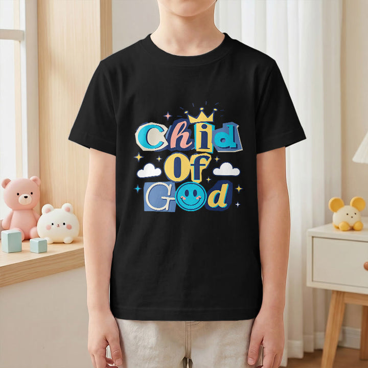 Christianartworkshop Whimsical Crown and Star Accent Child of God Kids T-Shirt - image 25