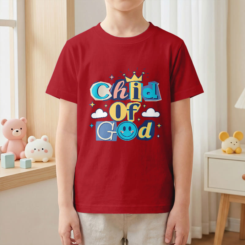 Christianartworkshop Whimsical Crown and Star Accent Child of God Kids T-Shirt - image 10