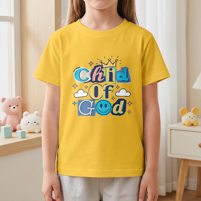 Christianartworkshop Whimsical Crown and Star Accent Child of God Kids T-Shirt - image 29