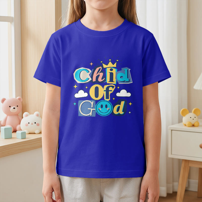 Christianartworkshop Whimsical Crown and Star Accent Child of God Kids T-Shirt - image 5