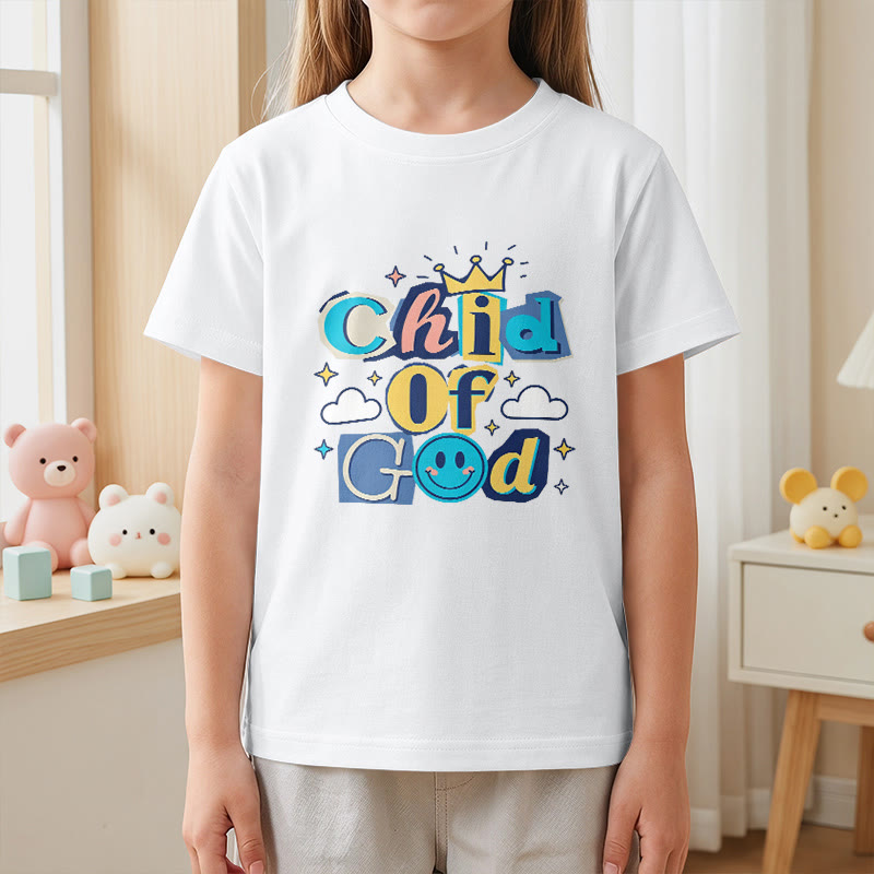 Christianartworkshop Whimsical Crown and Star Accent Child of God Kids T-Shirt - image 20