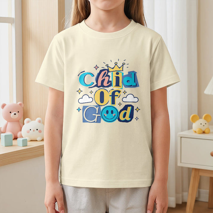 Christianartworkshop Whimsical Crown and Star Accent Child of God Kids T-Shirt - image 2