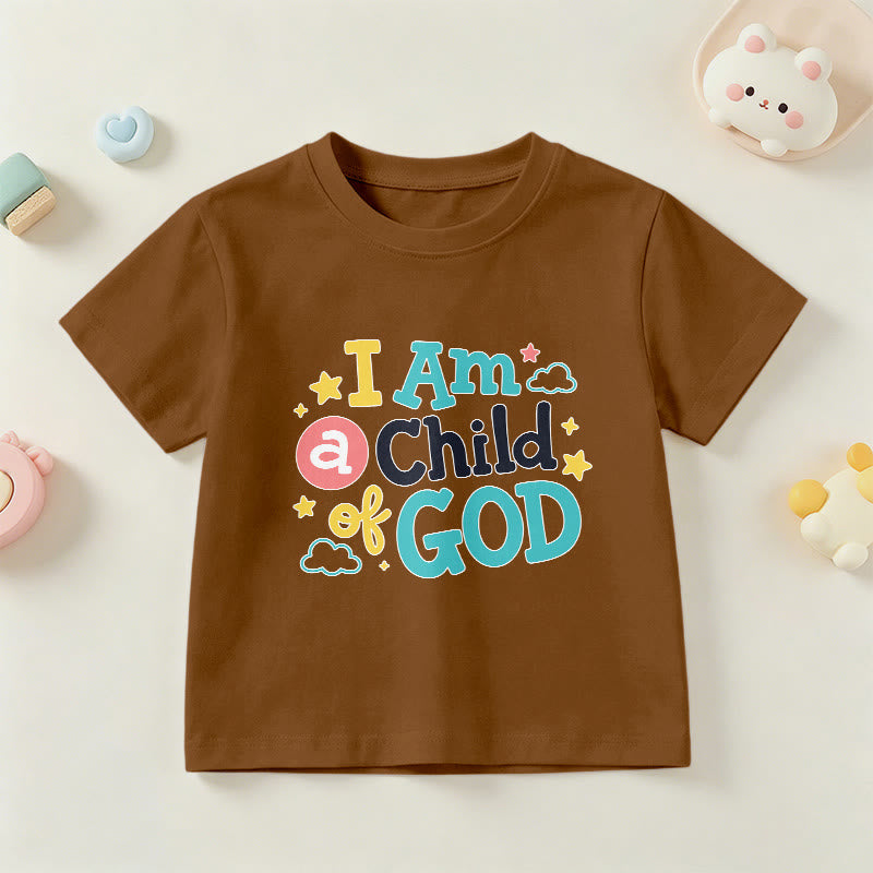 Christianartworkshop Devotional Whimsical Cloud and Star I Am a Child of God Kids T-Shirt - Brown - US/UK/AU 14, EU170 - image 18