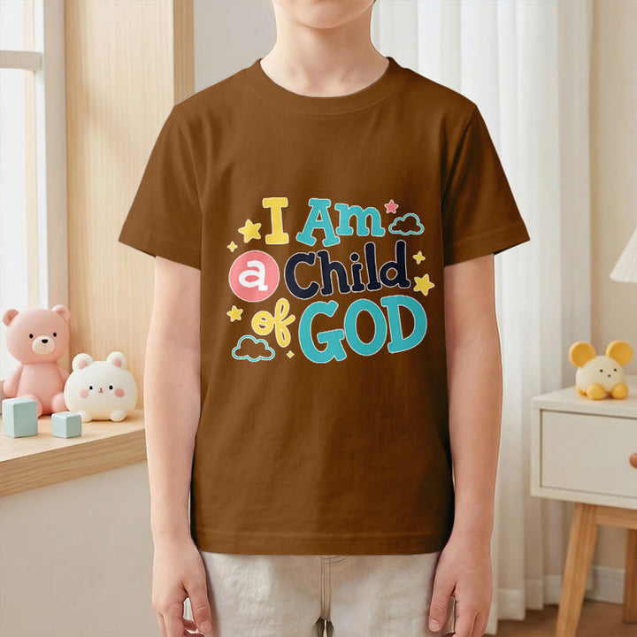Christianartworkshop Devotional Whimsical Cloud and Star I Am a Child of God Kids T-Shirt - image 19