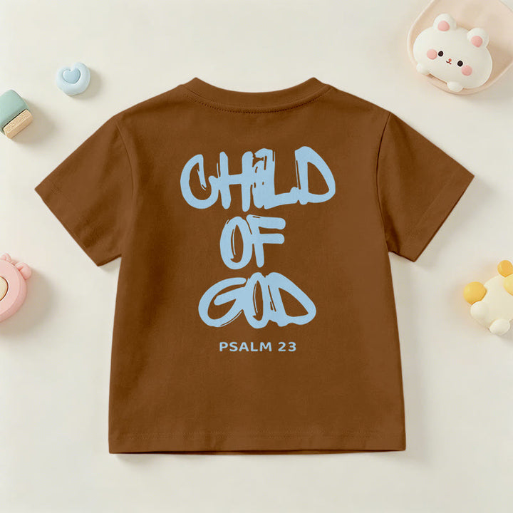 Christianartworkshop Devotional Scripture Verse Child of God Psalm 23 Kids T-Shirt - image 34