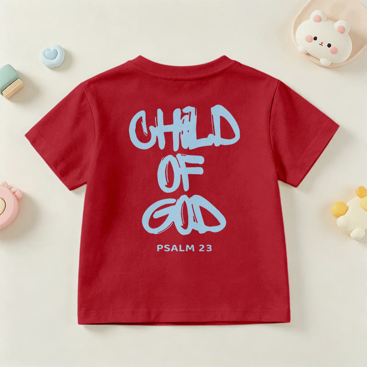 Christianartworkshop Devotional Scripture Verse Child of God Psalm 23 Kids T-Shirt - image 19