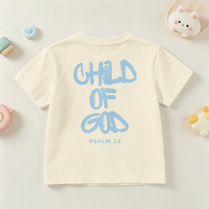 Christianartworkshop Devotional Scripture Verse Child of God Psalm 23 Kids T-Shirt - image 39