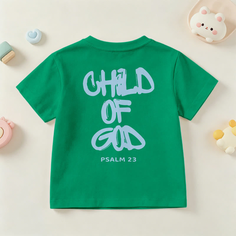 Christianartworkshop Devotional Scripture Verse Child of God Psalm 23 Kids T-Shirt - image 29