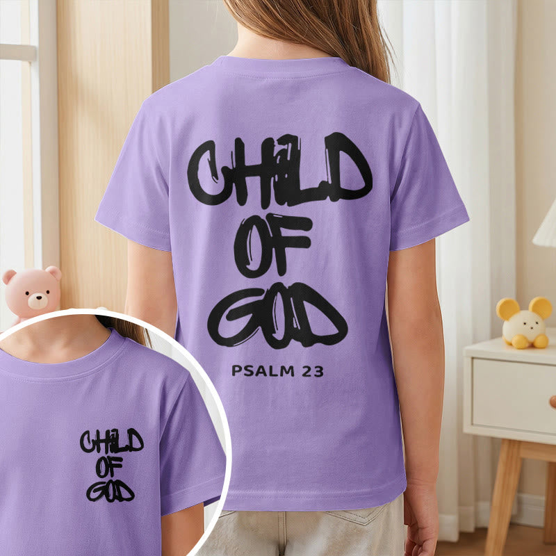 Christianartworkshop Devotional Scripture Verse Child of God Psalm 23 Kids T-Shirt - image 12