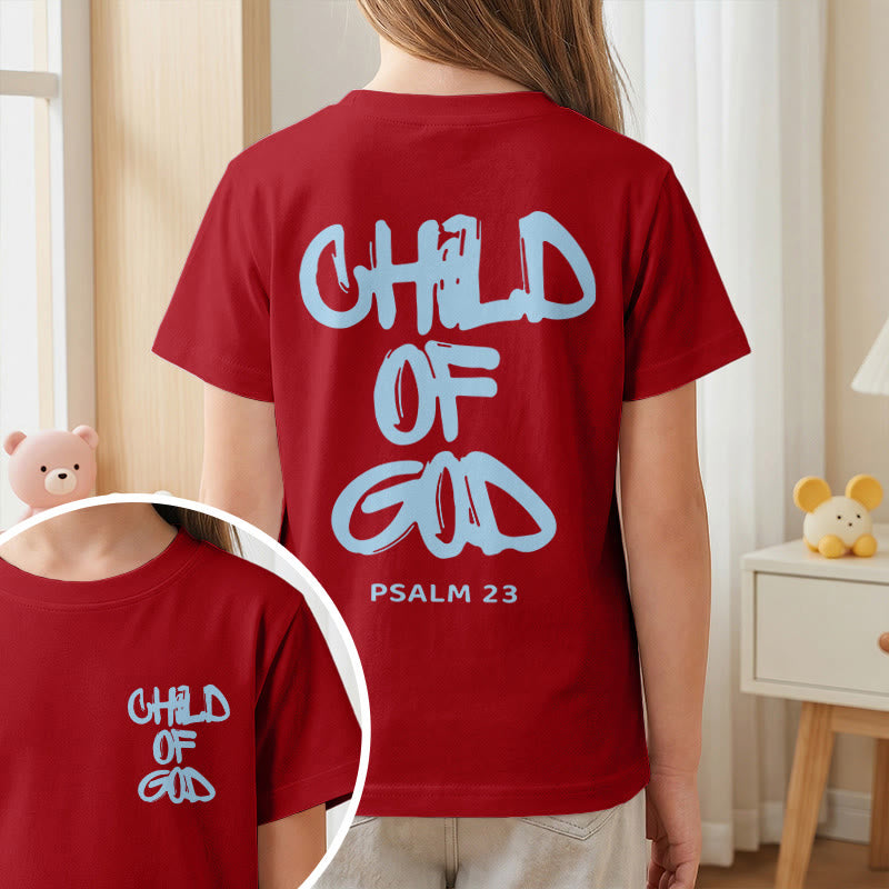 Christianartworkshop Devotional Scripture Verse Child of God Psalm 23 Kids T-Shirt - image 17