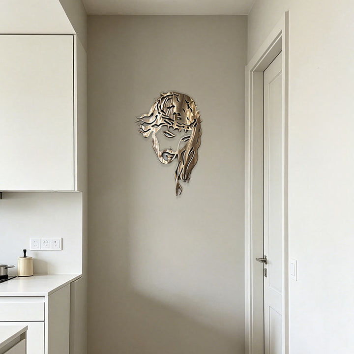 Christianartworkshop Jesus With Crown of Thorns Metal Wall Decor: A Symbol of His Suffering and Glory - image 2