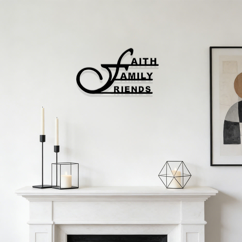 Christianartworkshop Faith Family Friends Metal Wall Decor: A Tribute to Life’s Greatest Blessings - image 2