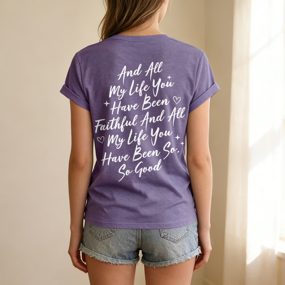 Christianartworkshop Women's I Will Sing Of The Goodness Of God Casual V-neck T-shirt - image 63