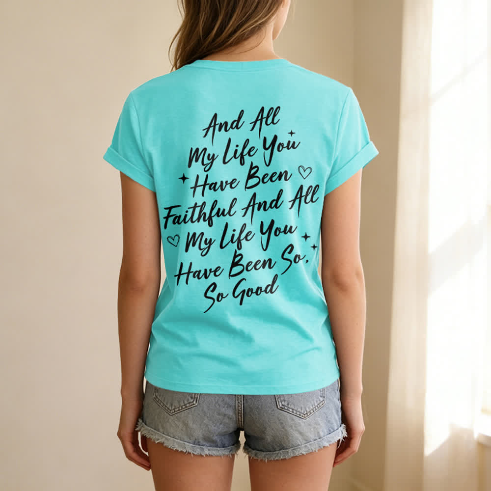 Christianartworkshop Women's I Will Sing Of The Goodness Of God Casual V-neck T-shirt - image 38