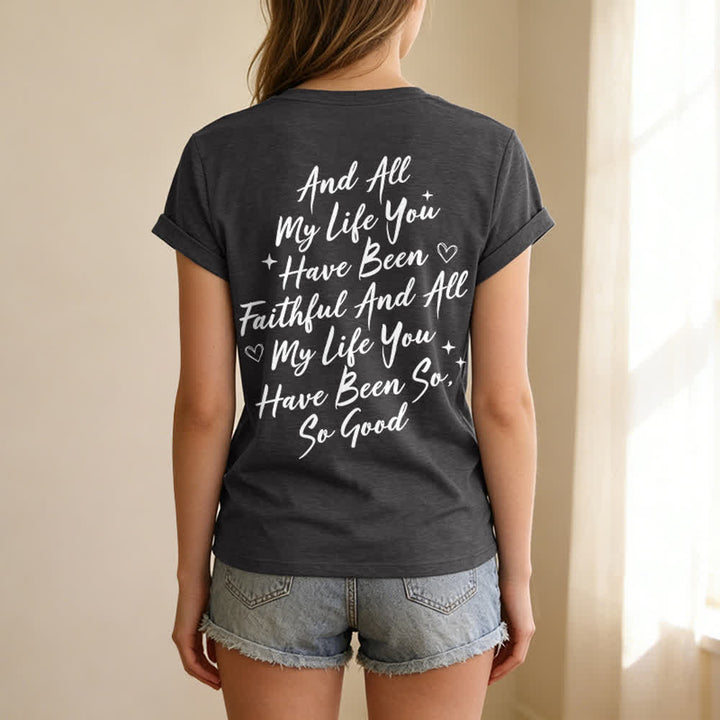 Christianartworkshop Women's I Will Sing Of The Goodness Of God Casual V-neck T-shirt - image 13