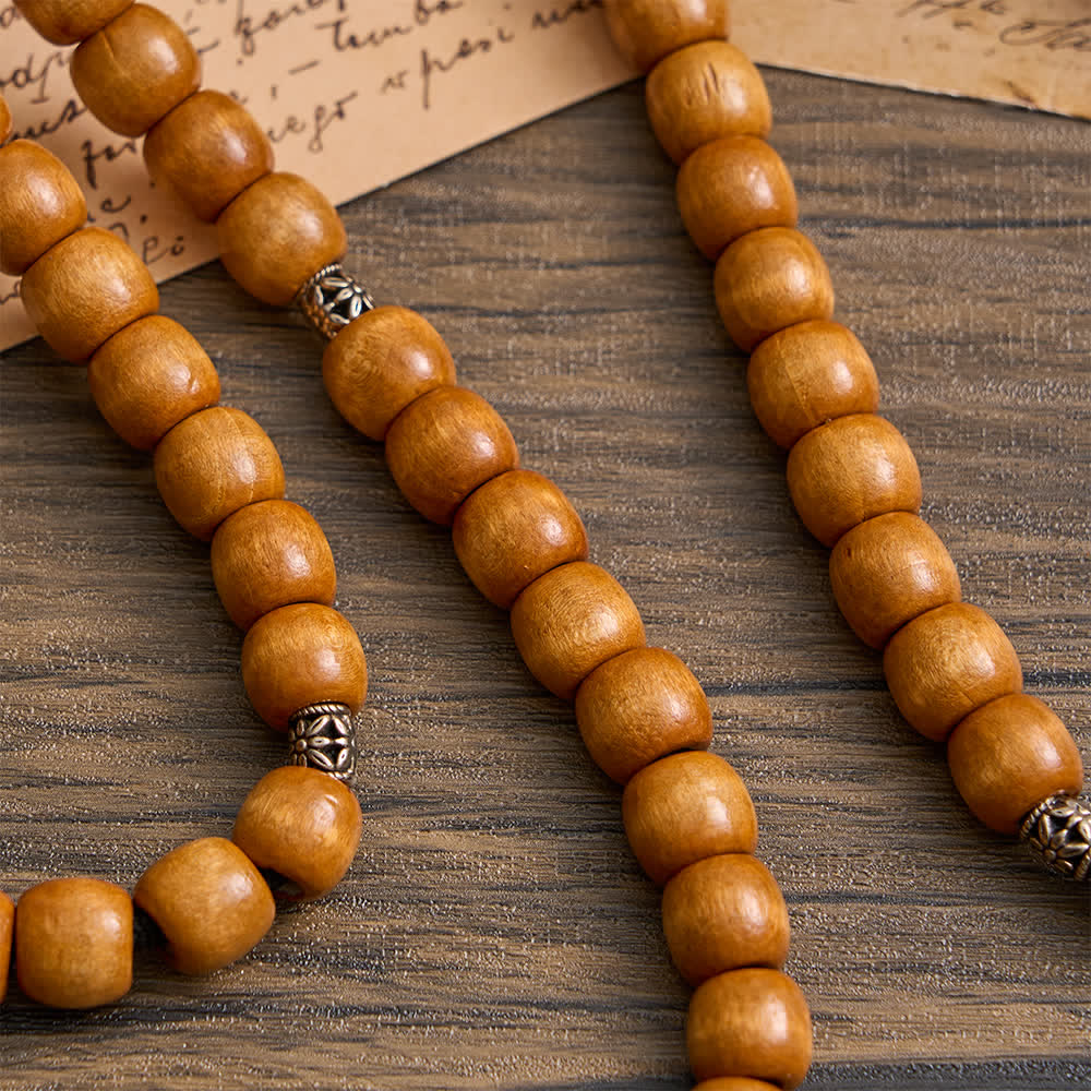 Christianartworkshop Traditional Rustic Wood Fifteen Decade Prayer Rosary with St. Benedict Medal & Crucifix - image 11