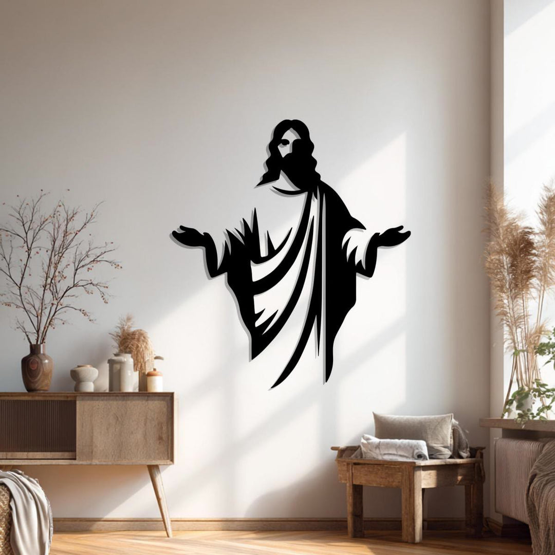 Christianartworkshop Welcoming Jesus Silhouette Metal Wall Decor: A Symbol of Divine Grace - image 5