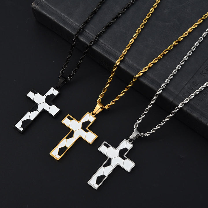 Christianartworkshop Enamel Soccer Cross Necklace with Three Finishes: A Reminder of Divine Grace on the Field - image 0