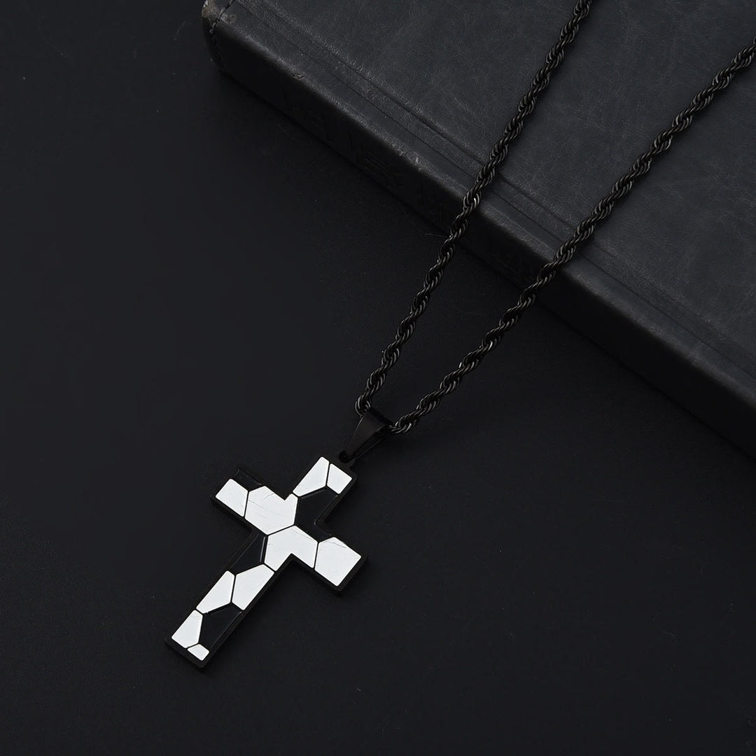 Christianartworkshop Enamel Soccer Cross Necklace with Three Finishes: A Reminder of Divine Grace on the Field - Black - image 3