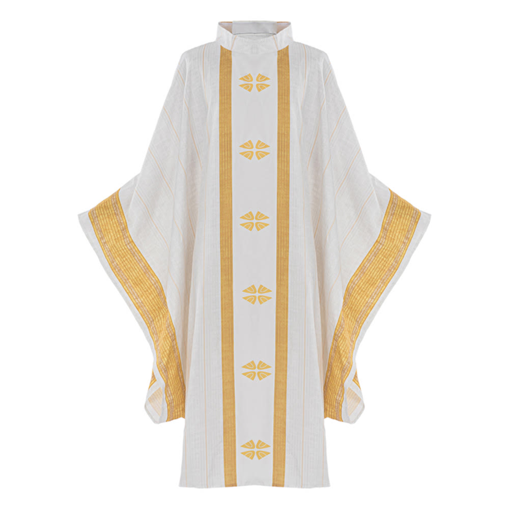 Christianartworkshop Traditional Clergy Chasuble With Central Panel And Floral Motifs Chasuble - image 7