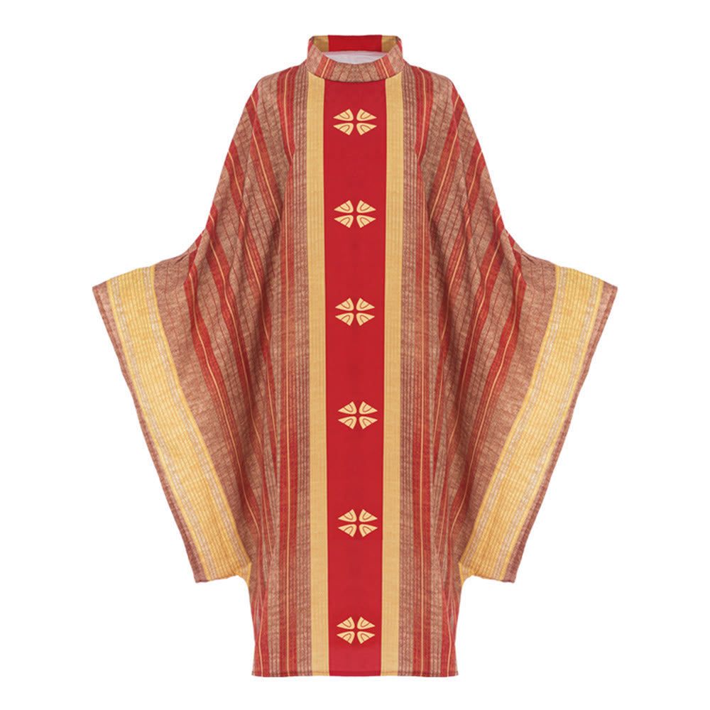 Christianartworkshop Traditional Clergy Chasuble With Central Panel And Floral Motifs Chasuble - image 4