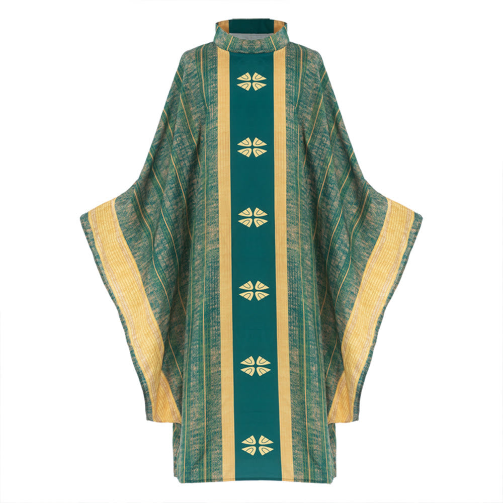 Christianartworkshop Traditional Clergy Chasuble With Central Panel And Floral Motifs Chasuble - image 10