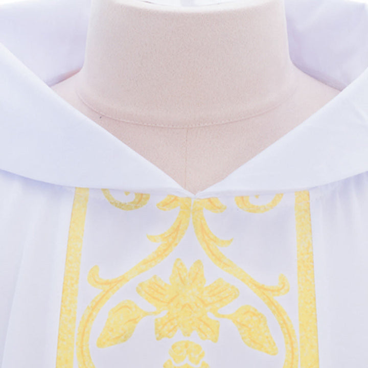 Christianartworkshop Elegant Chasuble With Central Cross, Floral Vine And Wheat Embroidery Chasuble - image 2