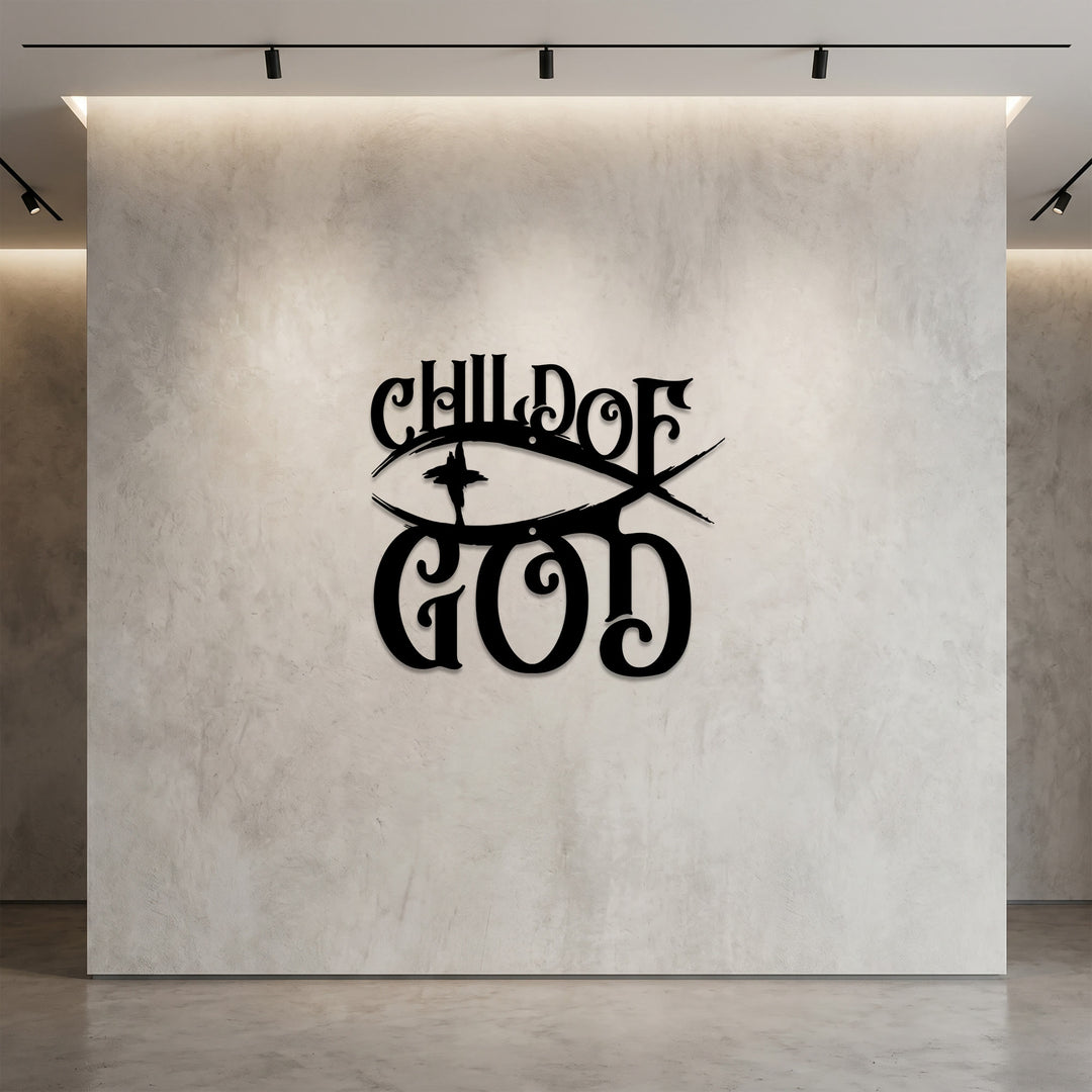Christianartworkshop Child Of God Ichthys Cross Metal Wall Decor: A Bold Statement Of Beloved Identity - image 2