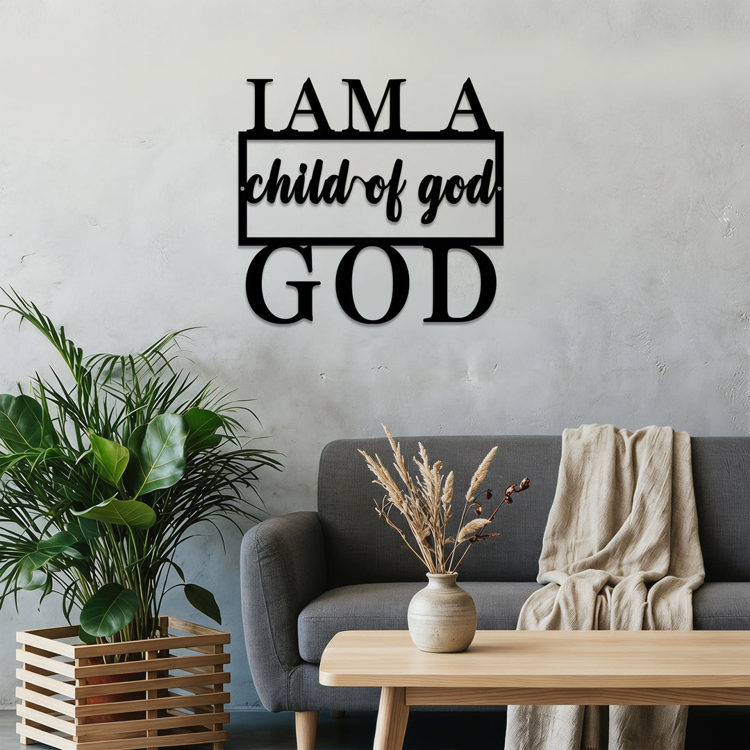 Christianartworkshop I Am A Child Of God Typography Metal Wall Decor: A Timeless Testament Of Belonging - image 4